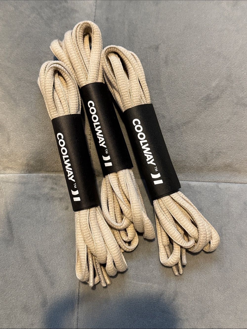 NWT ONE Pair of Coolway Sneakers Replacement Eggshell Grey Shoelaces
